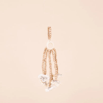 Beaded Tassel Bag Charm & Keychain – Floral Boho Pendant for Women