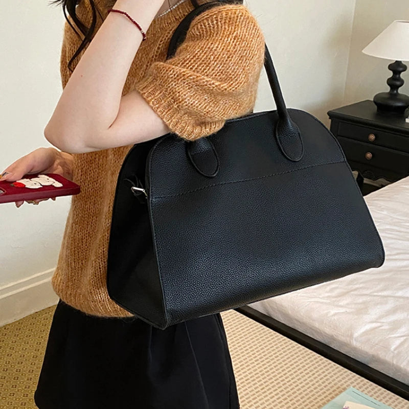 Genuine Leather Tote Bag – Luxury Top-Grain Cowhide for Women