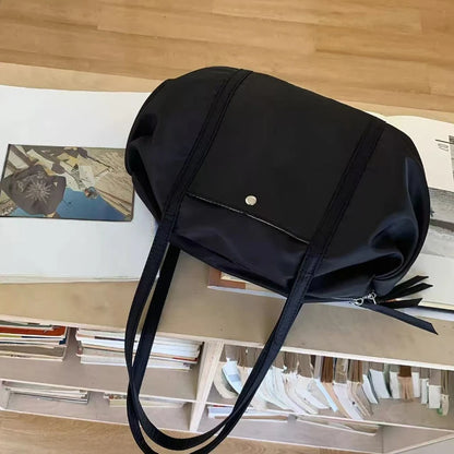 Large Capacity Nylon Shoulder Bag – Korean Casual Tote