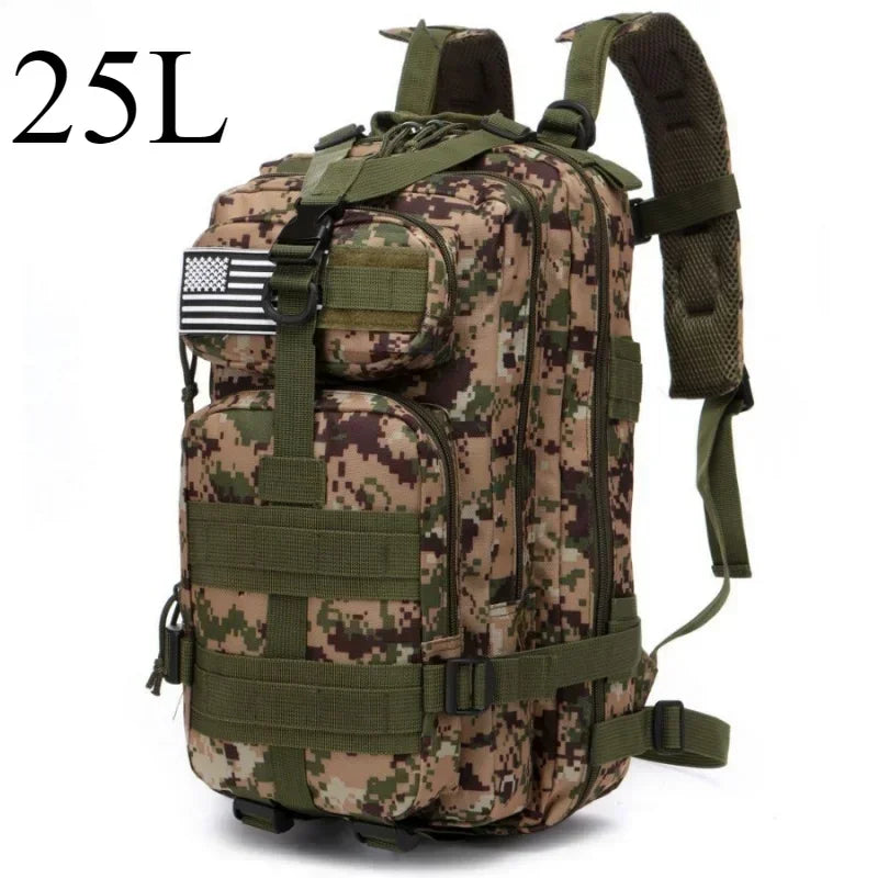 Tactical MOLLE Backpack 25L/50L – Military Assault Pack for Hiking & Camping
