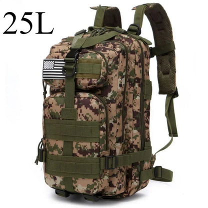 Tactical MOLLE Backpack 25L/50L – Military Assault Pack for Hiking & Camping