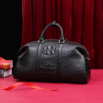 Crocodile Leather Duffle Bag – Luxury Unisex Weekend Travel Bag