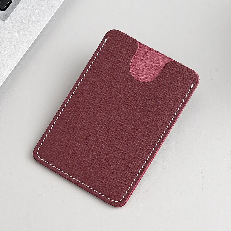 Slim Genuine Leather Card Holder – Ultra-Thin Cowhide Wallet