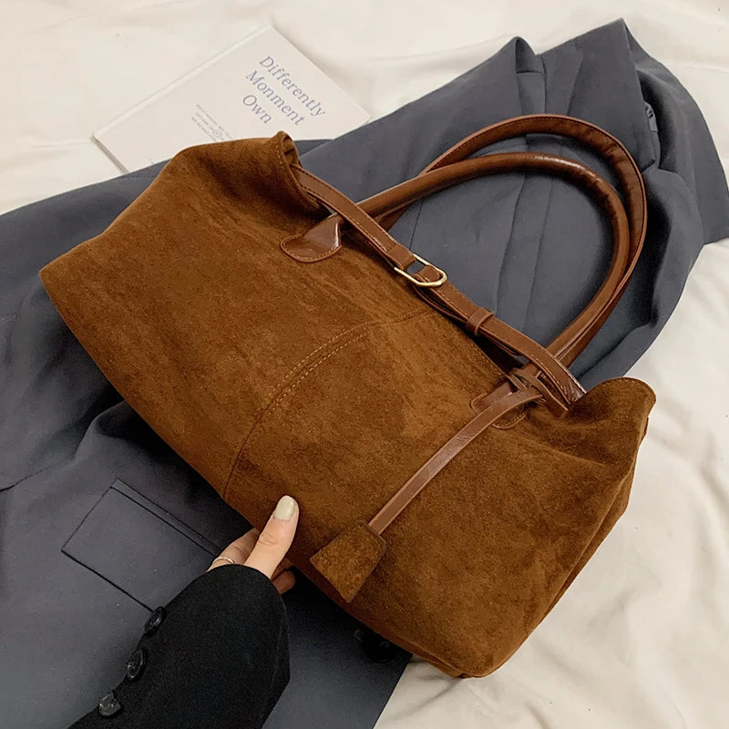 Fashionable Retro Shoulder Bag Large Capacity Casual Handbag