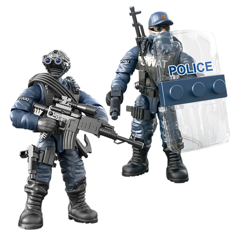 Military SWAT Soldier MOC Building Blocks – Army Figure Toy