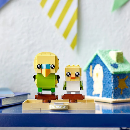 LEGO BrickHeadz Pets 40443 Budgie & Cockatiel – 261-Piece Building Set