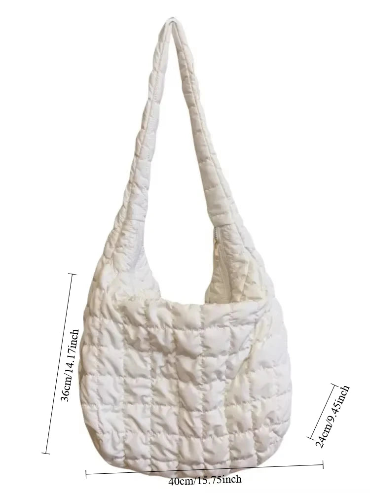 Quilted Cloud Shoulder Bag – Lightweight Puffer Crossbody for Women