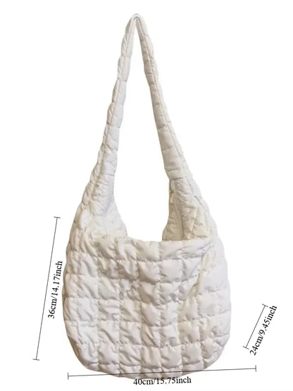Quilted Cloud Shoulder Bag – Lightweight Puffer Crossbody for Women