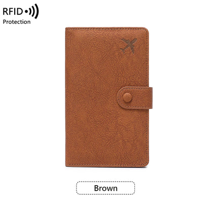 RFID Passport Wallet – Multifunctional Travel Holder with Airplane Design