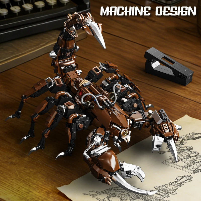 Mechanical Scorpion MOC Building Blocks – Steampunk Robot Model