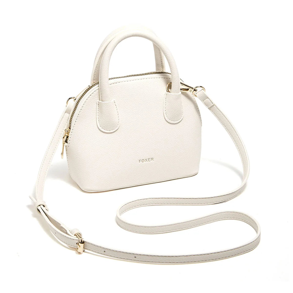 FOXER Brand Women's Handbag PU Leather Casual Female Shoulder Bag Large Capacity Daily Crossbody Bag Purse Commuting Bag
