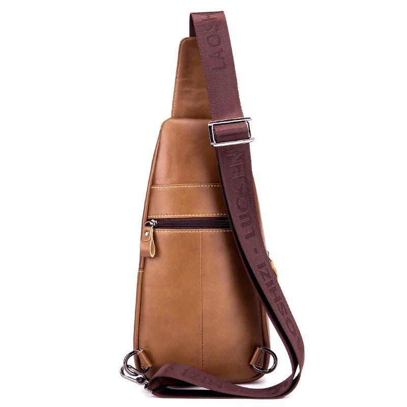 Men's Genuine Leather Backpack – Crocodile Pattern Cowhide