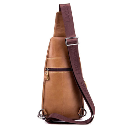 Men's Genuine Leather Backpack – Crocodile Pattern Cowhide