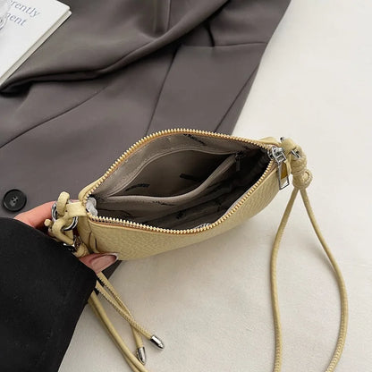 Women's Crossbody Shoulder Bag – Casual Pebbled Leather Handbag