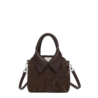 Shirt-Style Crossbody Bag – Minimalist Women's Shoulder Handbag