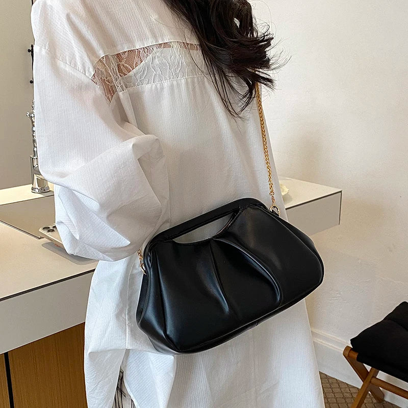 Moods Luxury Evening Clutch Purses Women Golden Chain Shoulder Cross Body Bag Wedding Dinner Party