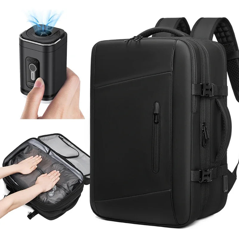 Vacuum Compression Travel Backpack – 17" Laptop, Large Capacity, Hiking & Business