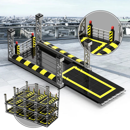 Supercar Garage Building Blocks Parking Lot Display Stand