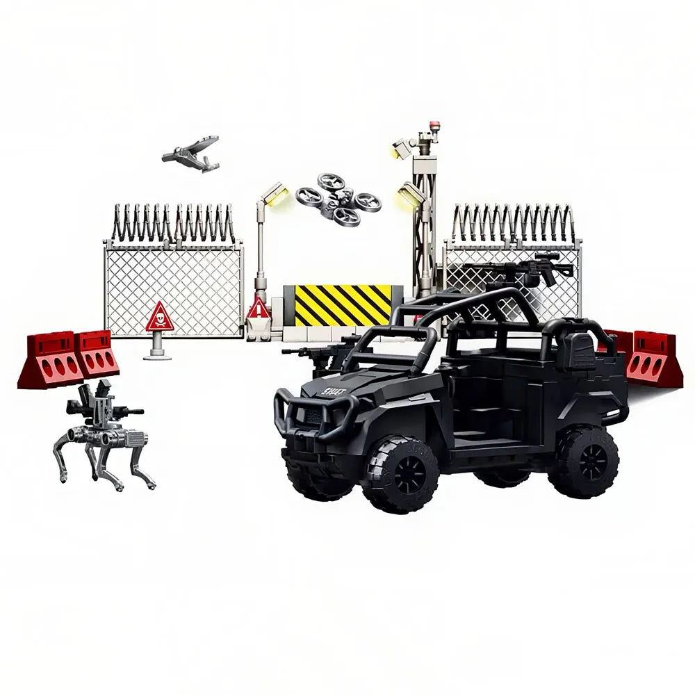 SWAT Armored Police Vehicle Building Blocks – Military Army Bricks Set
