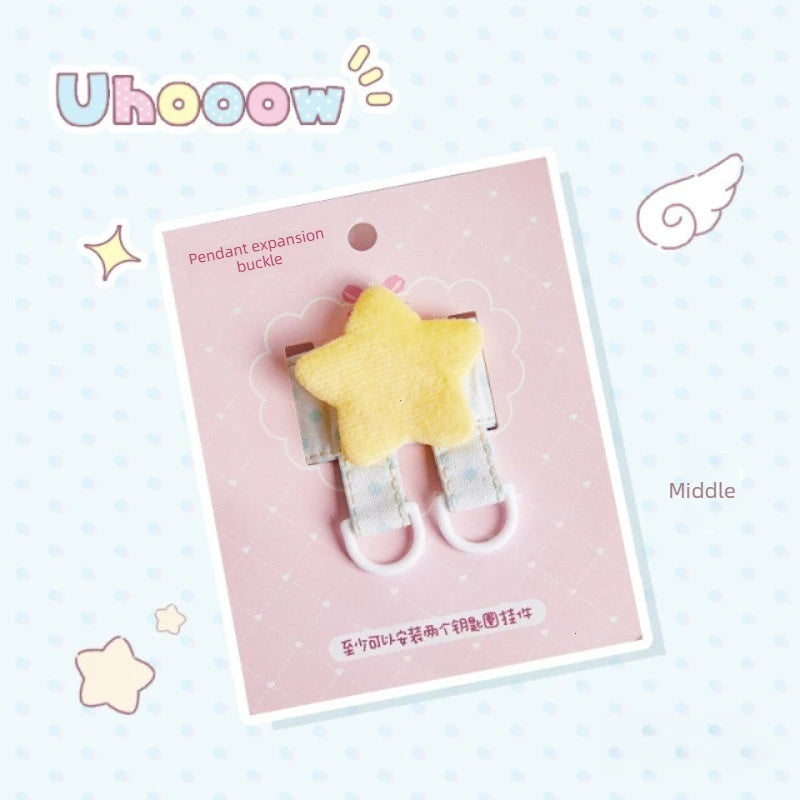 Cute Plush Keychain – Angel Wings Heart Bag Pendant & DIY Keyring