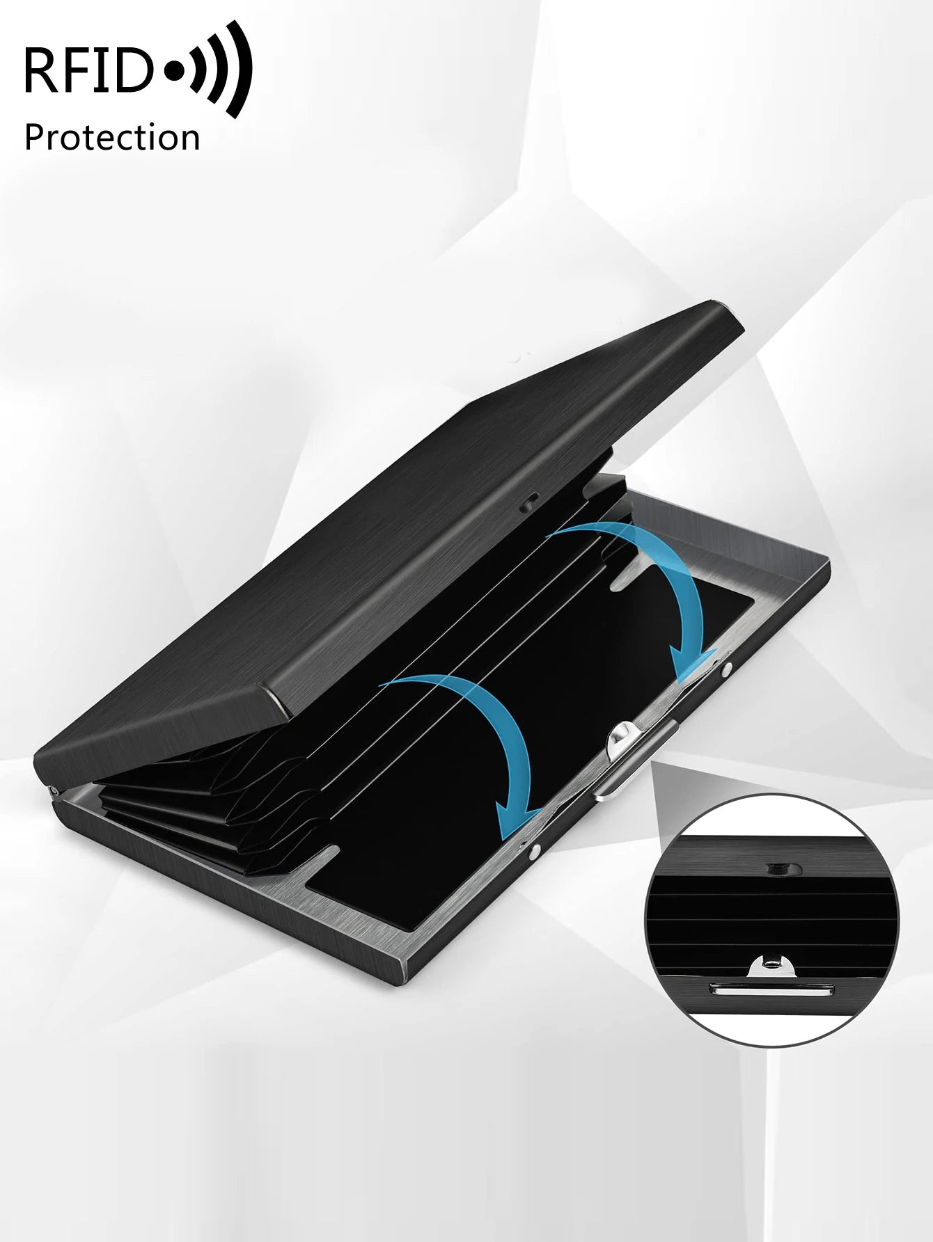 RFID Blocking Metal Card Holder – Ultra-Thin Stainless Steel Wallet for Men & Women