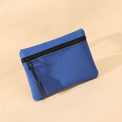 Canvas Mini Coin Purse – Zipper Pouch for Keys, Cards & Cash