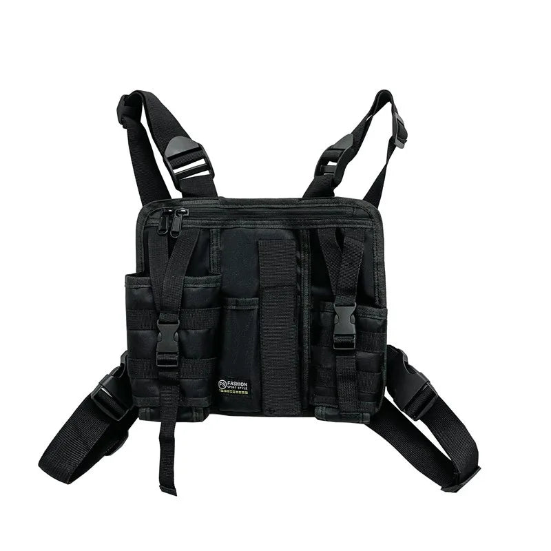 Tactical Chest Rig Bag – Multi-Pocket Nylon Vest Pack for Men