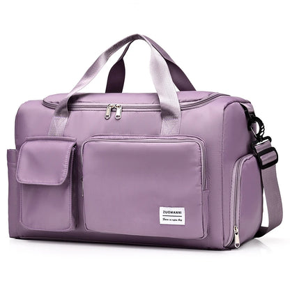 Large Capacity Weekender Duffle Bag with Shoe Compartment