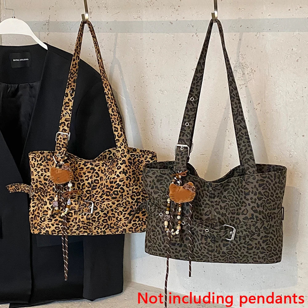 Leopard Print Large Capacity Women's Shoulder Bag