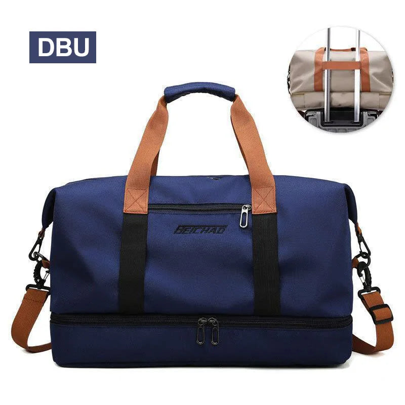 Travel Gym Duffle Bag – Waterproof Weekender with Shoe Compartment