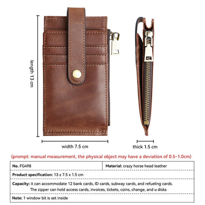 Genuine Leather Card Holder Wallet for Men – Large Capacity