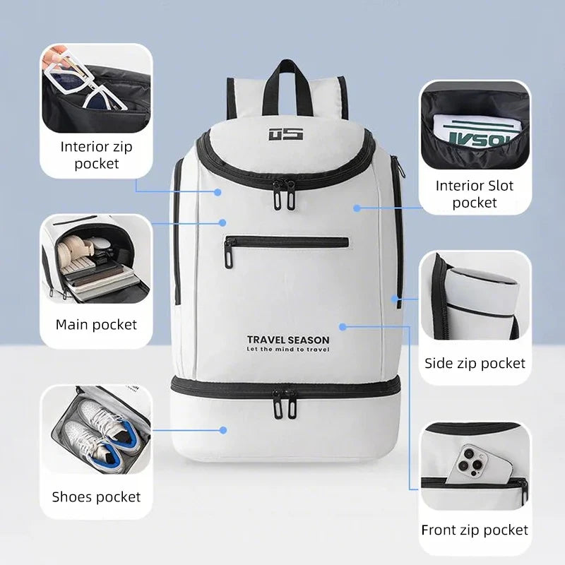 Sports Gym Backpack with Separate Shoe Compartment