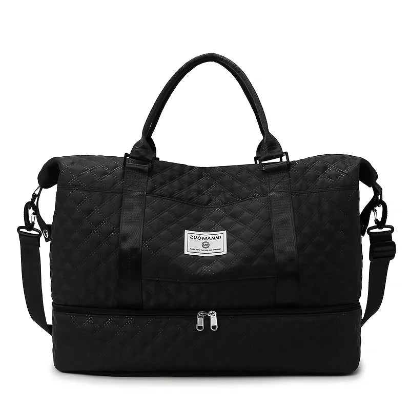 Large Capacity Weekender Duffel Bag – Quilted Gym & Travel Tote for Women