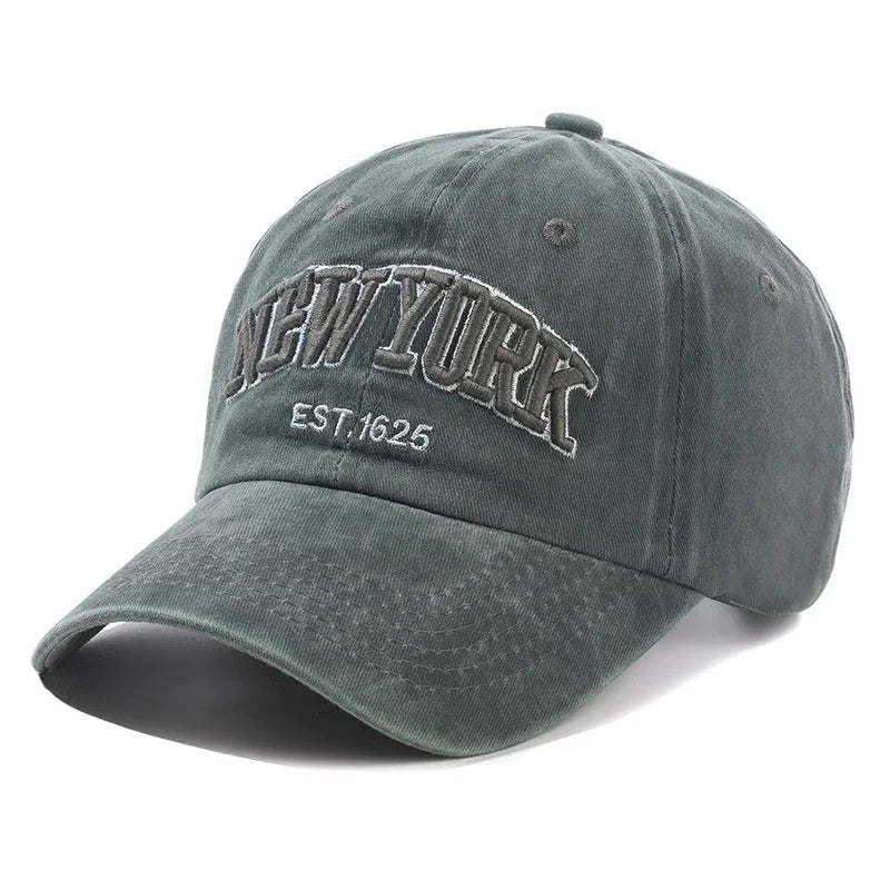 Washed Cotton Dad Hat – Snapback Baseball Cap with Sun Protection
