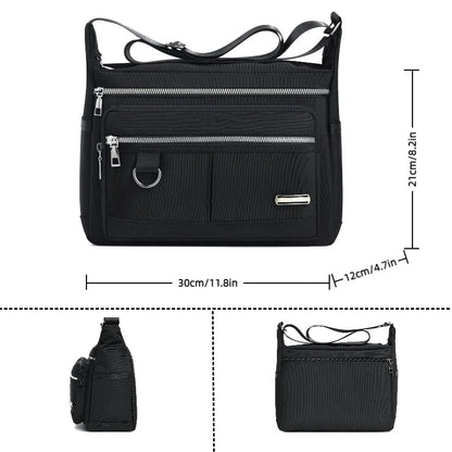 Men's Multi-Pocket Crossbody Bag with Adjustable Shoulder Strap
