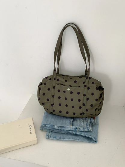 Cute Korean Style Handle Bag Casual Polka Dot Tote