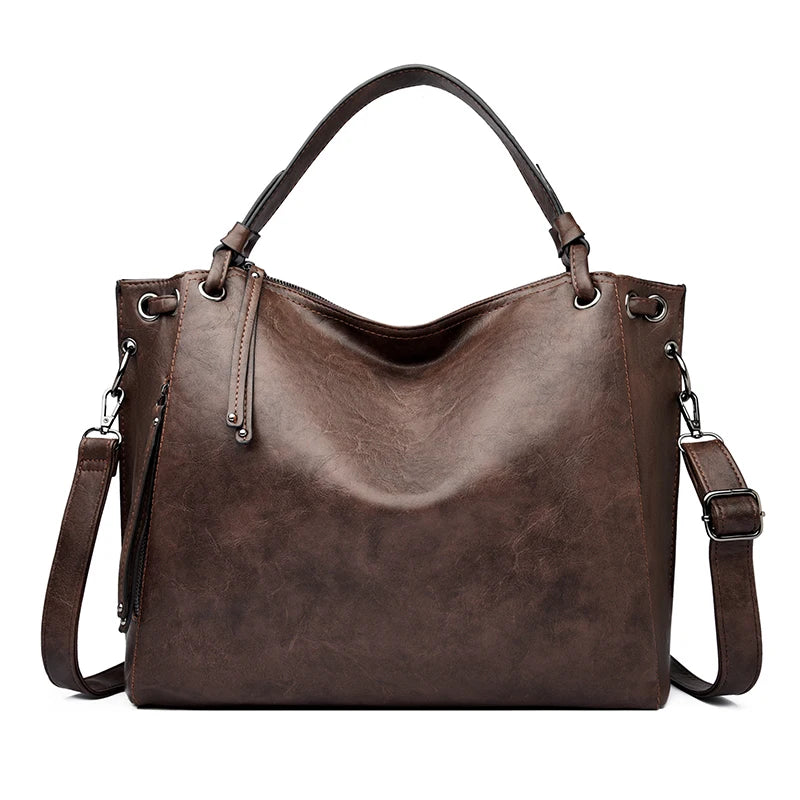 Large Leather Tote Handbag for Women – Shoulder & Crossbody Bag