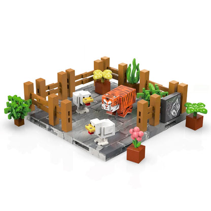 Magnetic Building Blocks STEM Toy – Zoo & Mine World Set