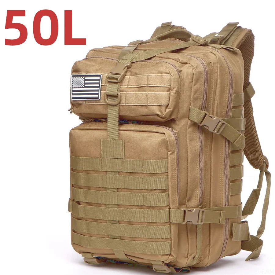 Tactical Backpack 25L/50L Waterproof MOLLE Hunting Camping Hiking Bag
