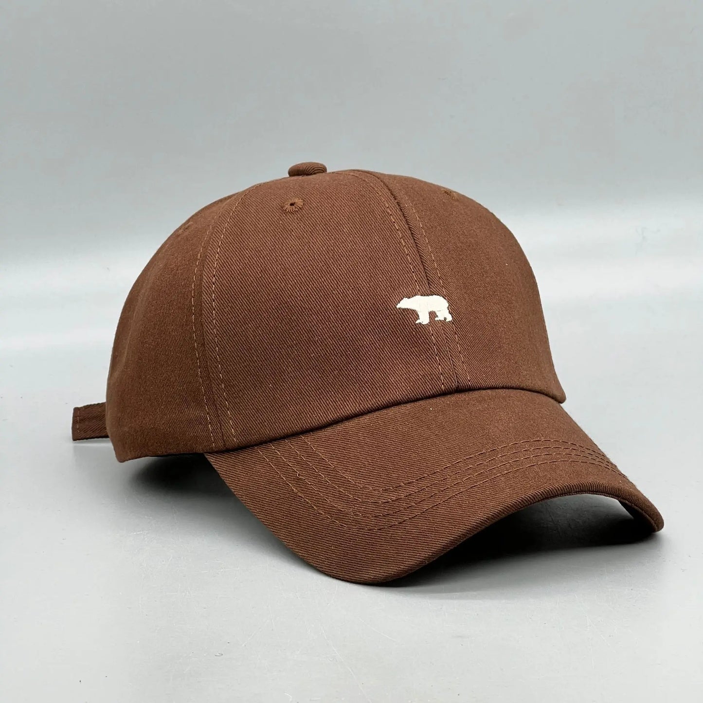 Polar Bear Embroidery Baseball Cap – Lightweight Cotton Hat with UV Protection