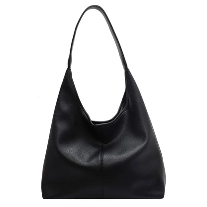 Large Capacity Leather Tote Shoulder Bag – 2-in-1 Shopper Set