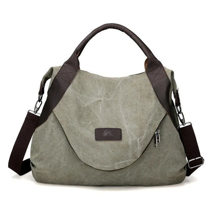 Large Canvas Shoulder Bag – Women's Crossbody Travel Tote