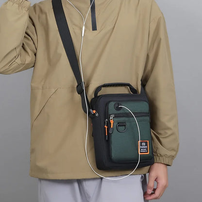 Men's Nylon Crossbody Shoulder Bag – Compact Messenger Bag