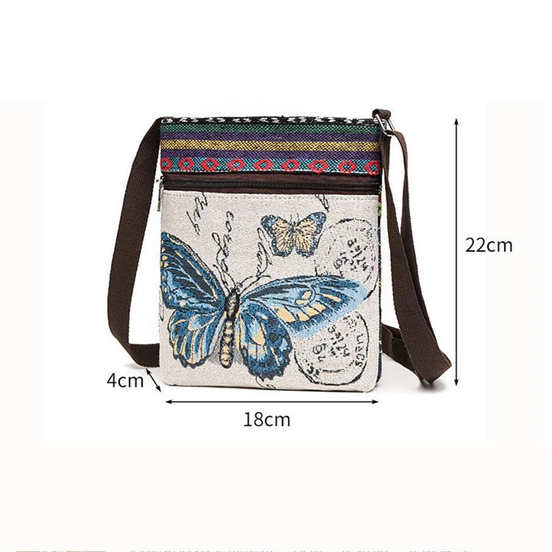 Embroidered Crossbody Bag – Boho Ethnic Phone Purse for Women