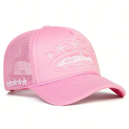 Unisex Men Women Cap Pentagram Embroidery Baseball Net Caps Spring Summer Outdoor Adjustable Casual