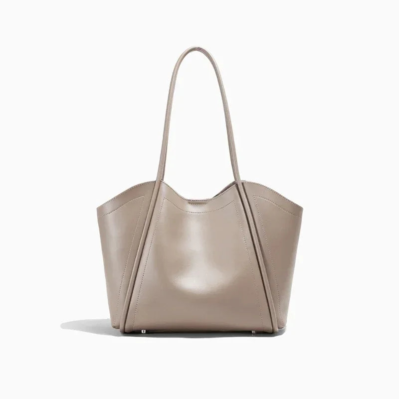 Women's Genuine Leather Tote Bag – Large Capacity Shoulder Bag