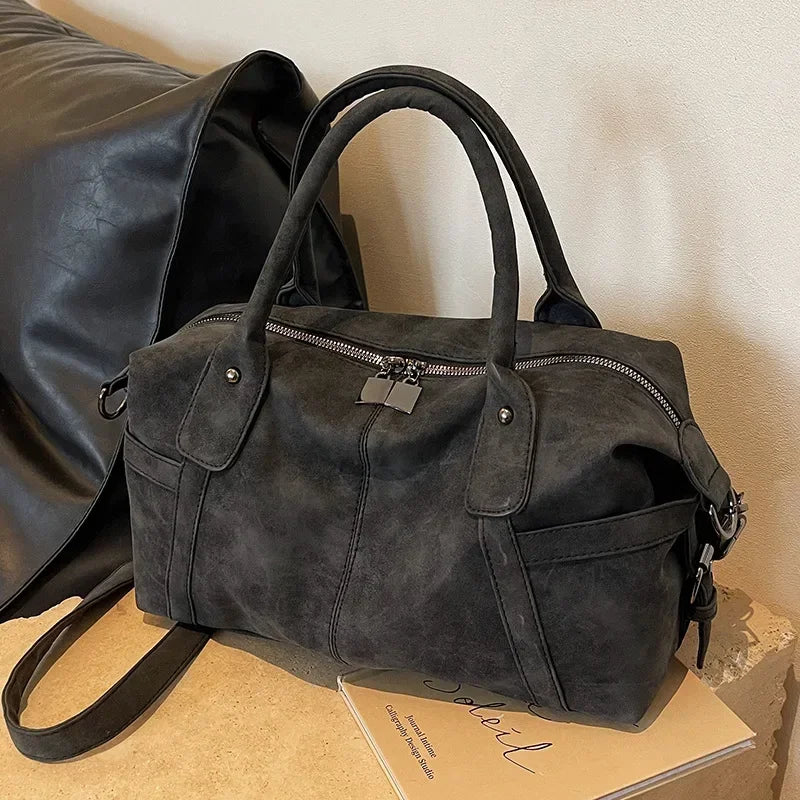 Retro Design Pu Leather Shoulder Bags Women Korean Capacity Armpit Bag Female Crossbody Tote