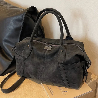 Retro Design Pu Leather Shoulder Bags Women Korean Capacity Armpit Bag Female Crossbody Tote