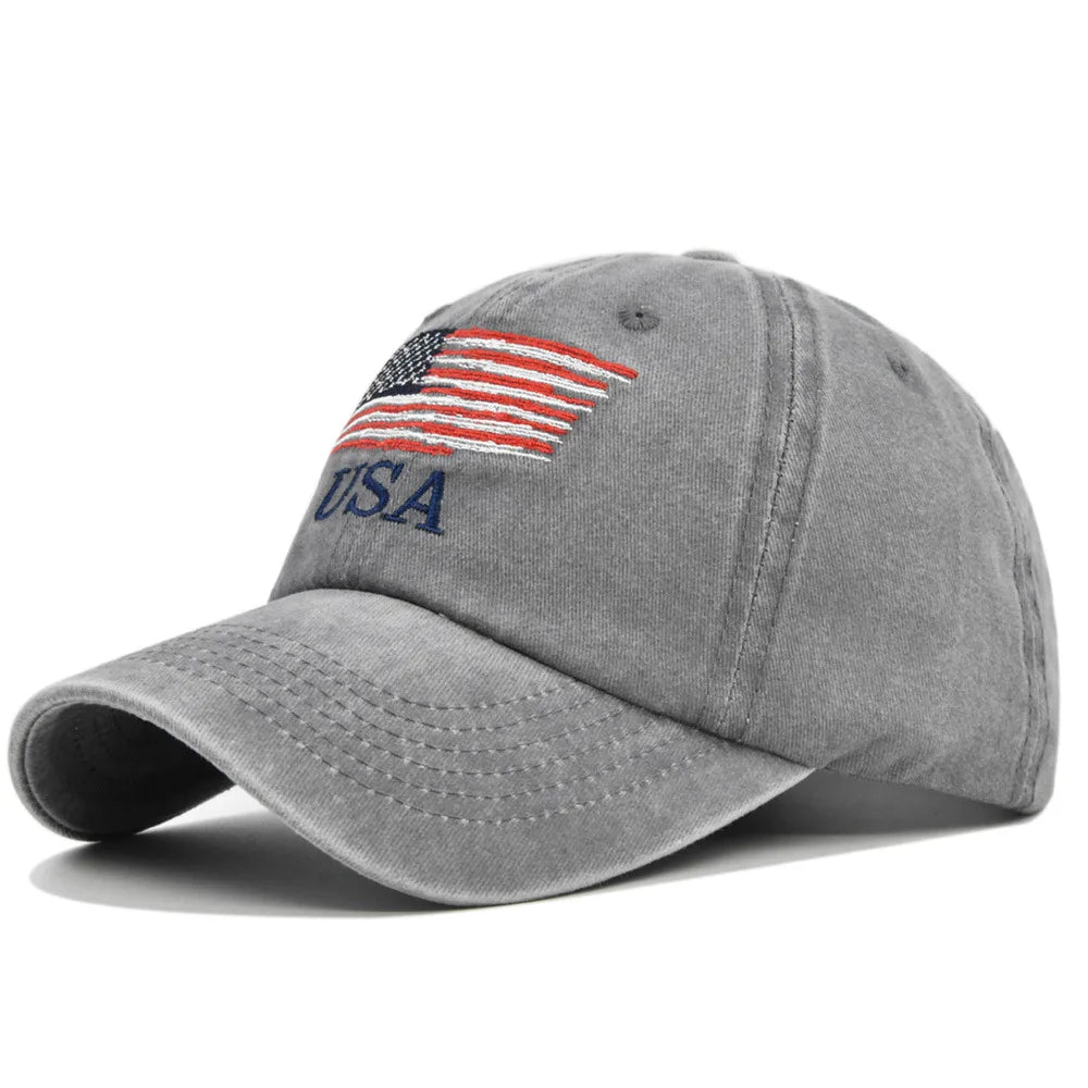USA Flag Embroidered Baseball Cap – Unisex Tactical Cotton Hat