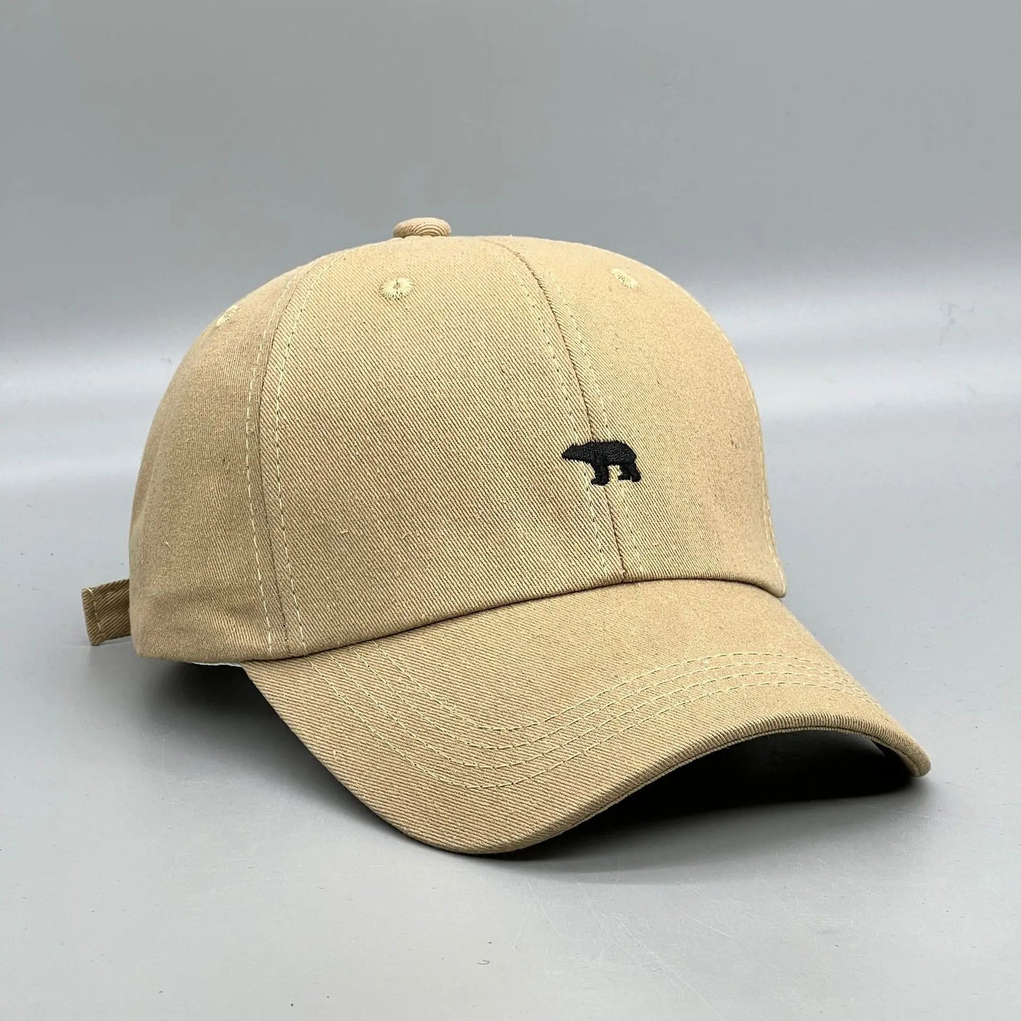 Polar Bear Embroidery Baseball Cap – Lightweight Cotton Hat with UV Protection